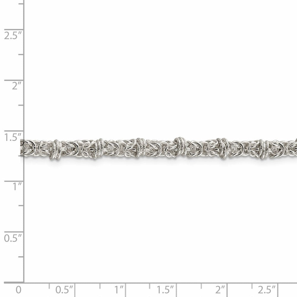 FJC Finejewelers 925 Sterling Silver Hand Made Fancy Byzantine Chain 20 Inches x 4 mm