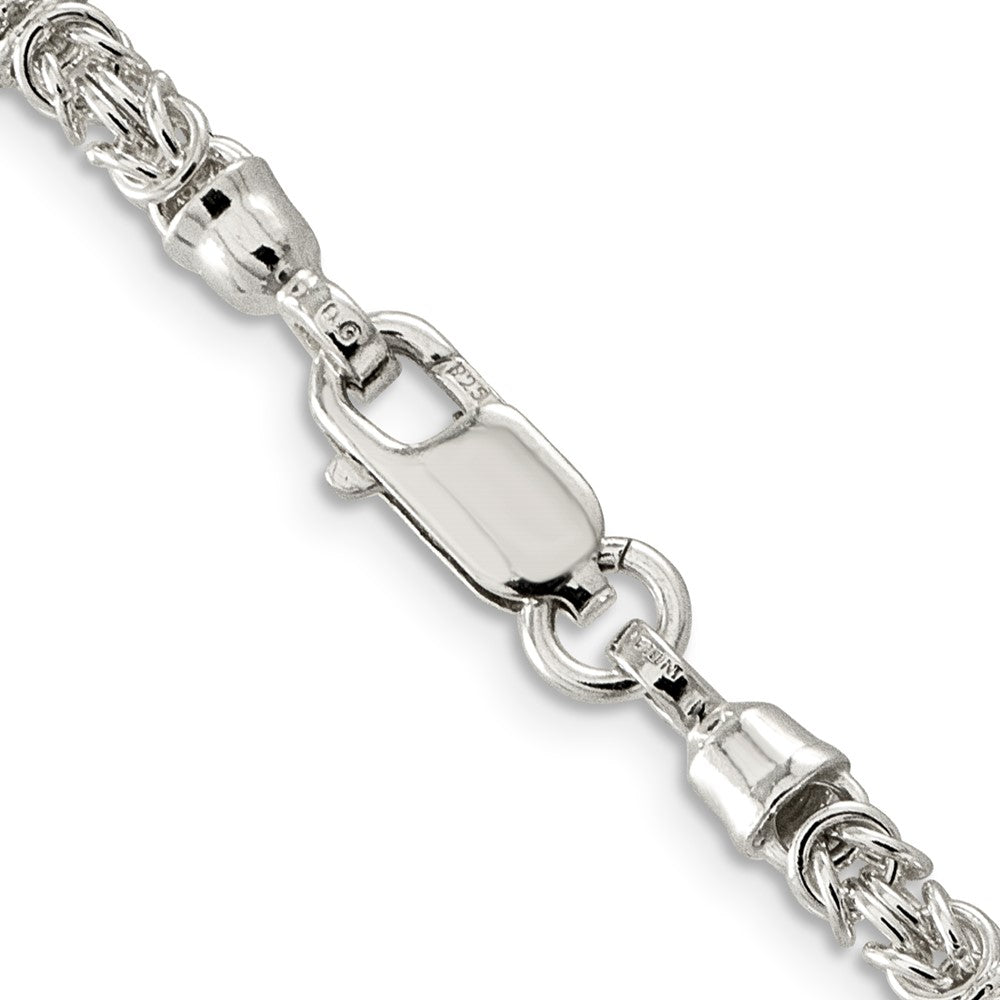 FJC Finejewelers 925 Sterling Silver Hand Made Fancy Byzantine Chain 24 Inches x 4 mm