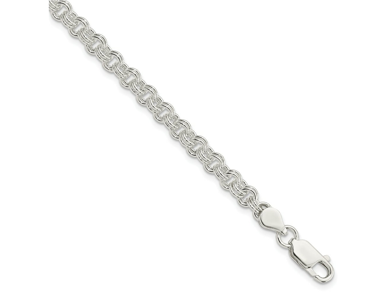 FJC Finejewelers 925 Sterling Silver Hand Made 4.8mm Fancy Link Bracelet 8.5 Inches x 4.9 mm