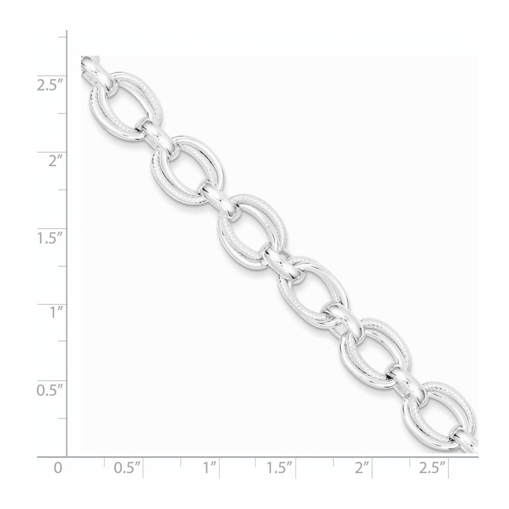 FJC Finejewelers 925 Sterling Silver Hand Made 8.5inch Fancy Link Bracelet 8.5 Inches x 10.27 mm