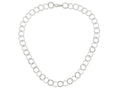 FJC Finejewelers 925 Sterling Silver Open Link Fancy Hammered Necklace 24 Inches