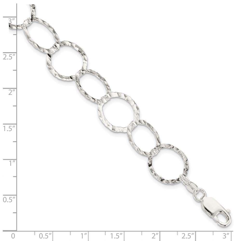 FJC Finejewelers 925 Sterling Silver Fancy Hammered Bracelet 7.5 Inches