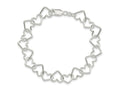FJC Finejewelers 925 Sterling Silver 8inch Polished Fancy Large Heart Link Bracelet 8 Inches x 10.5 mm
