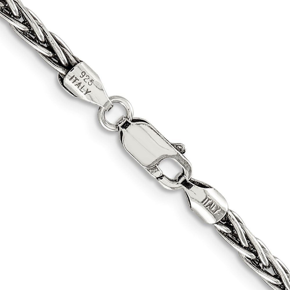 FJC Finejewelers 925 Sterling Silver Antiqued Solid Square Spiga Chain 26 Inches x 3.25 mm