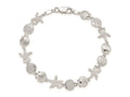 FJC Finejewelers 925 Sterling Silver Bracelets with Station Sand Dollar,Shell,Starfish Bracelet 7.25 Inches