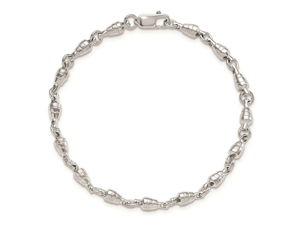 FJC Finejewelers 925 Sterling Silver Rhodium Plated Polished Swivel Link Bracelet 7.5 Inches