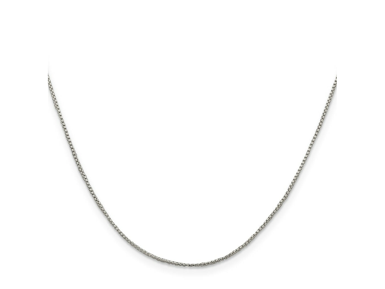 FJC Finejewelers 925 Sterling Silver Round Box Chain 24 Inches x 1 mm