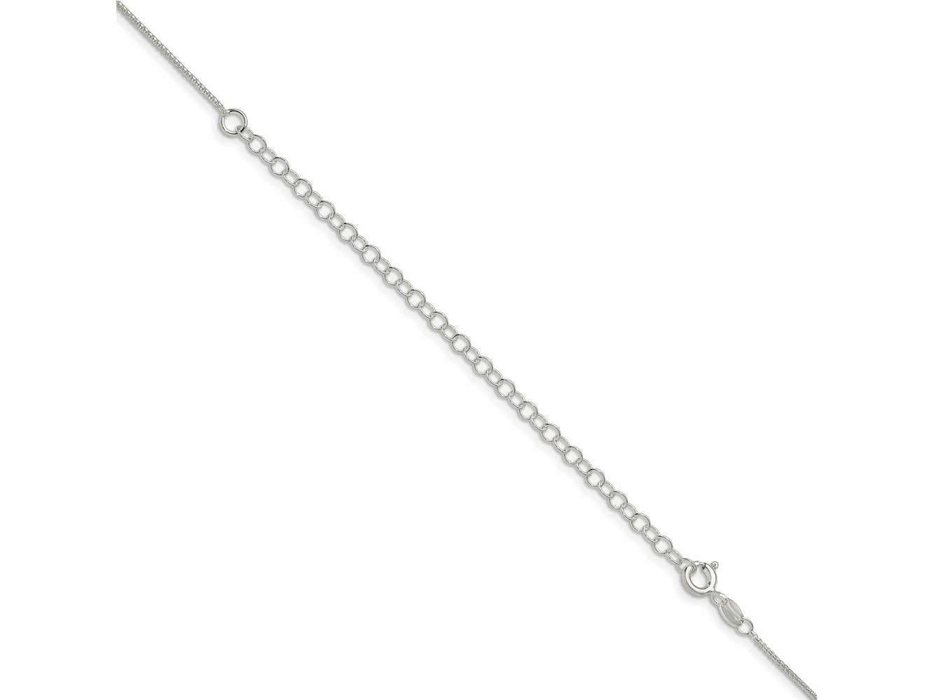 FJC Finejewelers 925 Sterling Silver Round Box Chain with 4in ext. 22 Inches x 1 mm