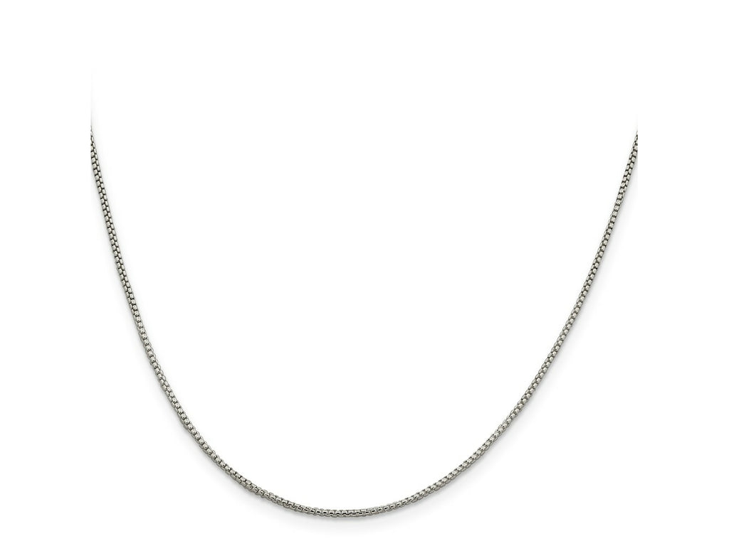 FJC Finejewelers 925 Sterling Silver Round Box Chain 20 Inches x 1.25 mm