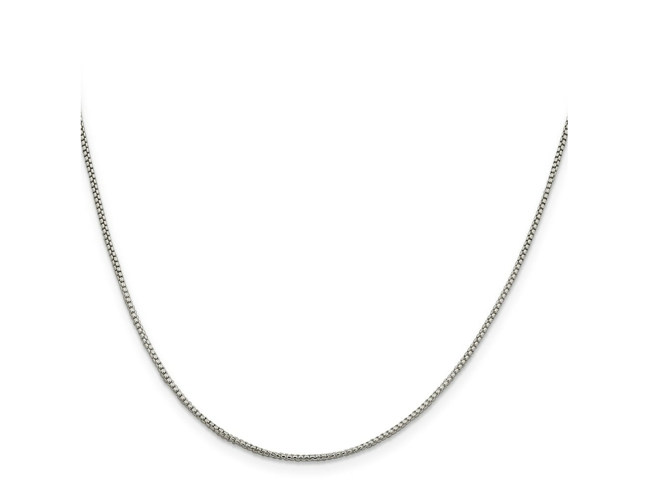 FJC Finejewelers 925 Sterling Silver Round Box Chain 24 Inches x 1.25 mm