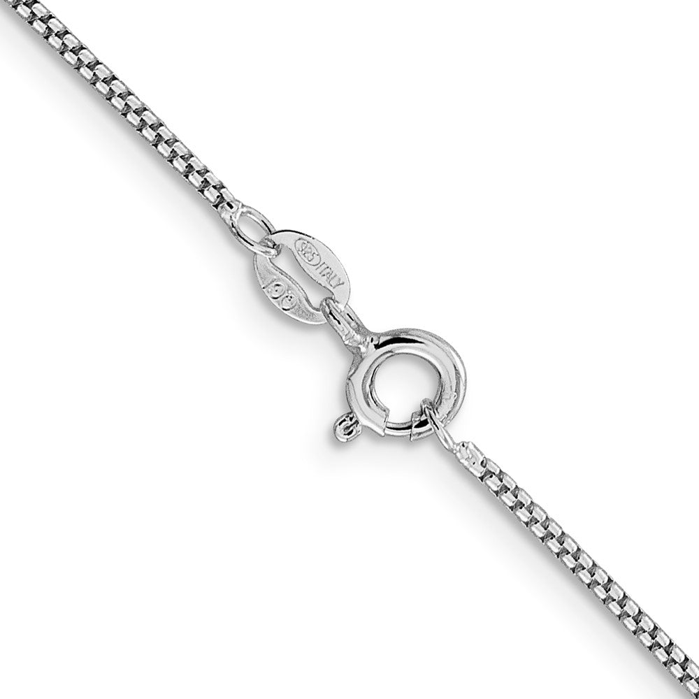 FJC Finejewelers 925 Sterling Silver Rhodium Plated Round Box Chain 24 Inches x 1.25 mm
