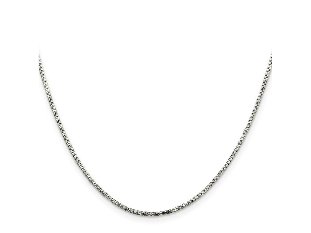 FJC Finejewelers 925 Sterling Silver Round Box Chain 18 Inches x 1.5 mm