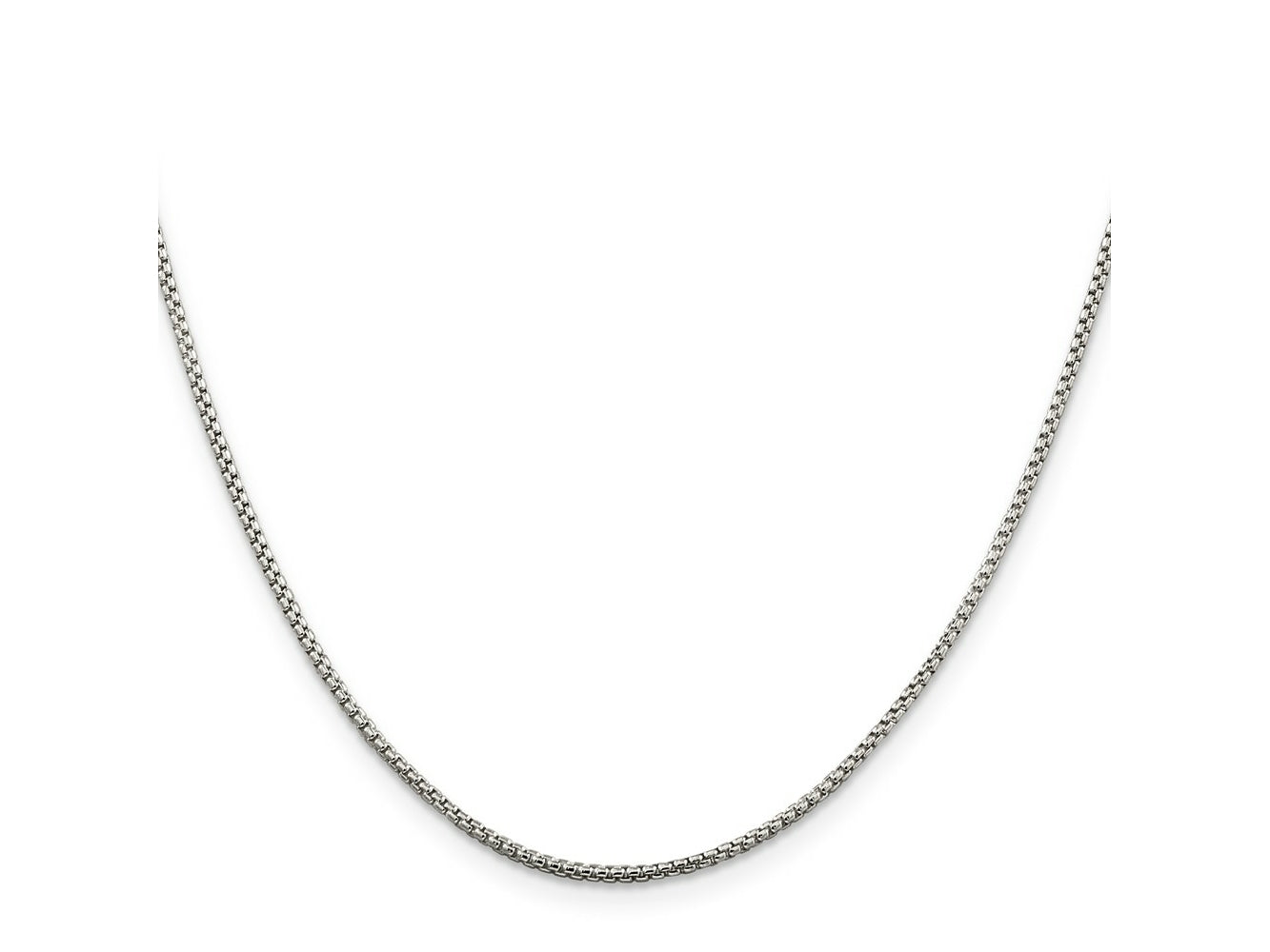 FJC Finejewelers 925 Sterling Silver Round Box Chain 36 Inches x 1.5 mm