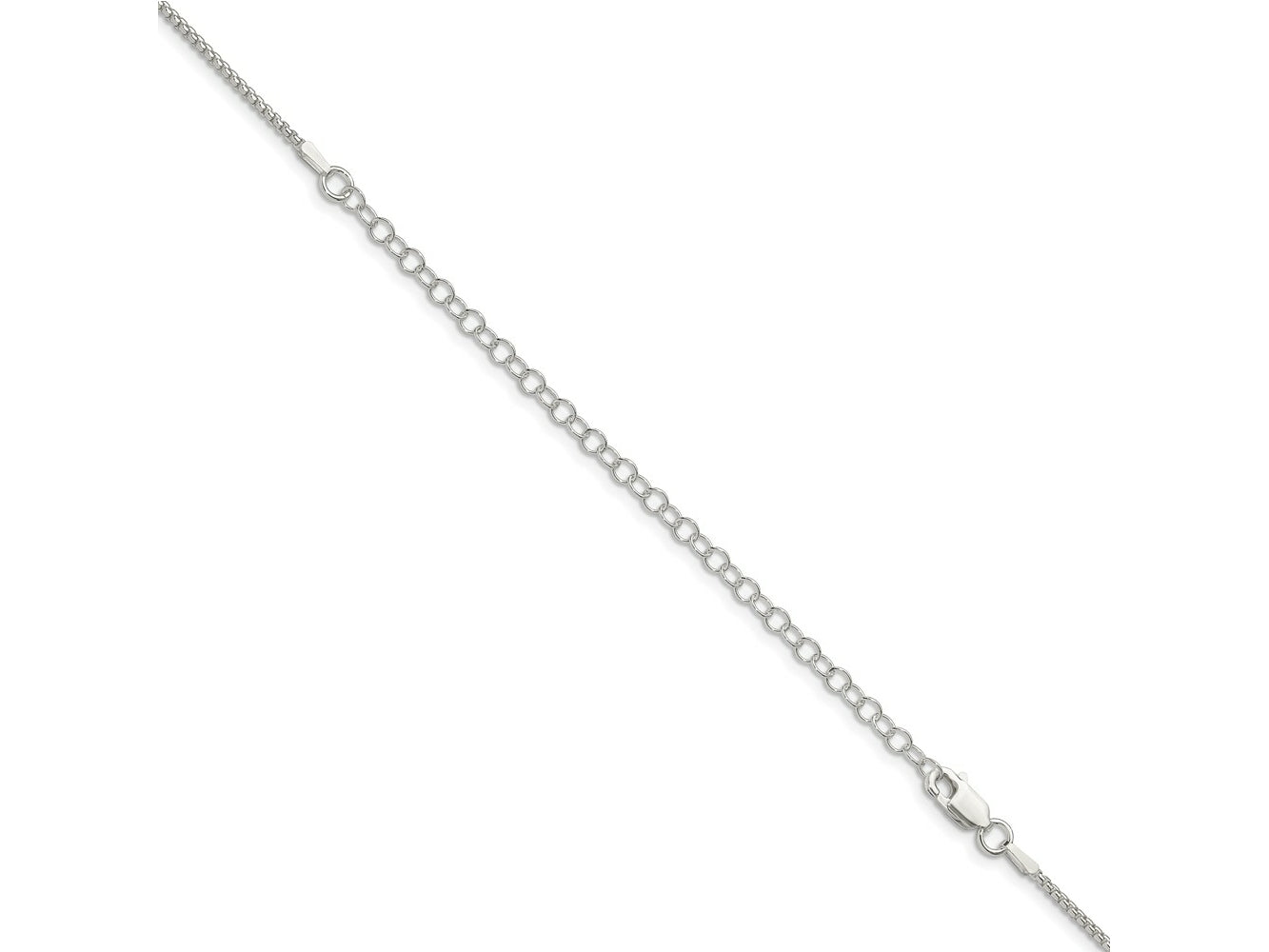 FJC Finejewelers 925 Sterling Silver Round Box Chain with 4in ext. 22 Inches x 1.5 mm