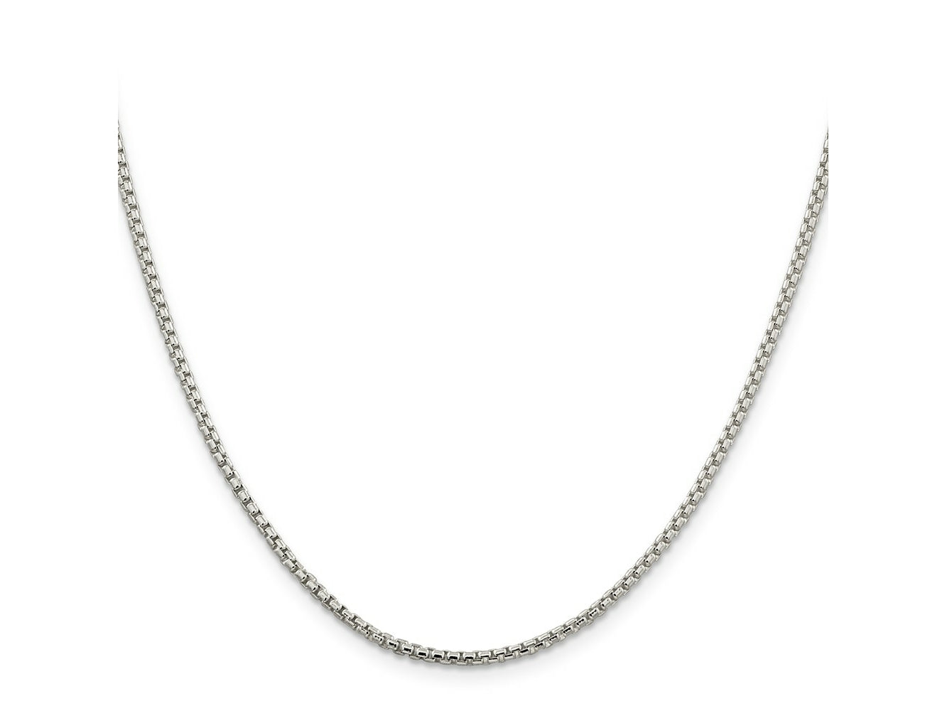 FJC Finejewelers 925 Sterling Silver Round Box Chain 36 Inches x 2 mm
