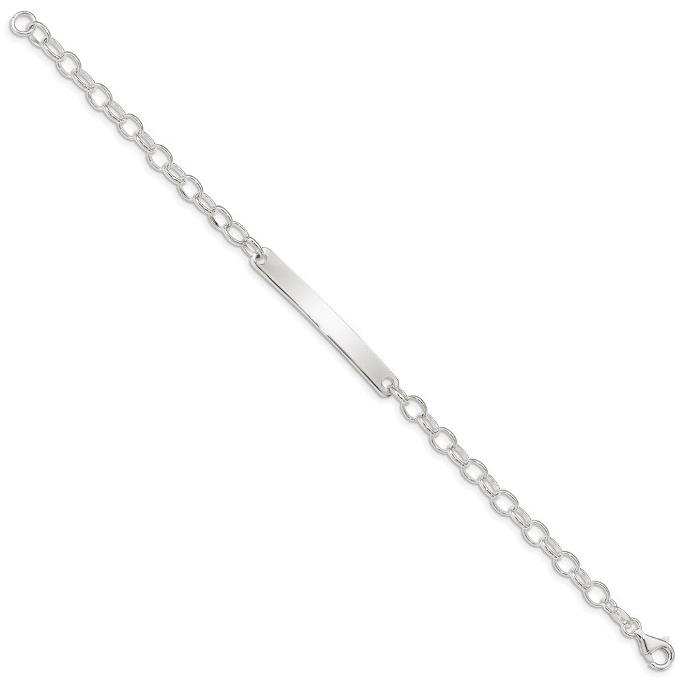 FJC Finejewelers 925 Sterling Silver Small Oval Rolo Link ID Bracelet 7.5 Inches x 4 mm