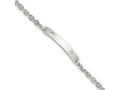 FJC Finejewelers 925 Sterling Silver Polished ID W/CZ Heart Bracelet 7.5 Inches x 5 mm