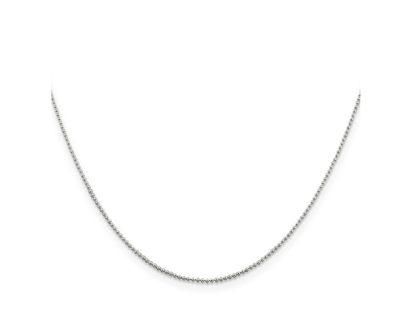 FJC Finejewelers 925 Sterling Silver Ball Beaded Chain 16 Inches x 1 mm