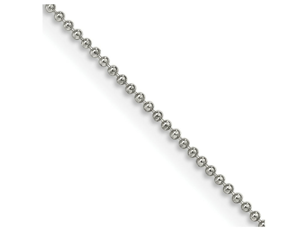 FJC Finejewelers 925 Sterling Silver Ball Beaded Chain 20 Inches x 1 mm