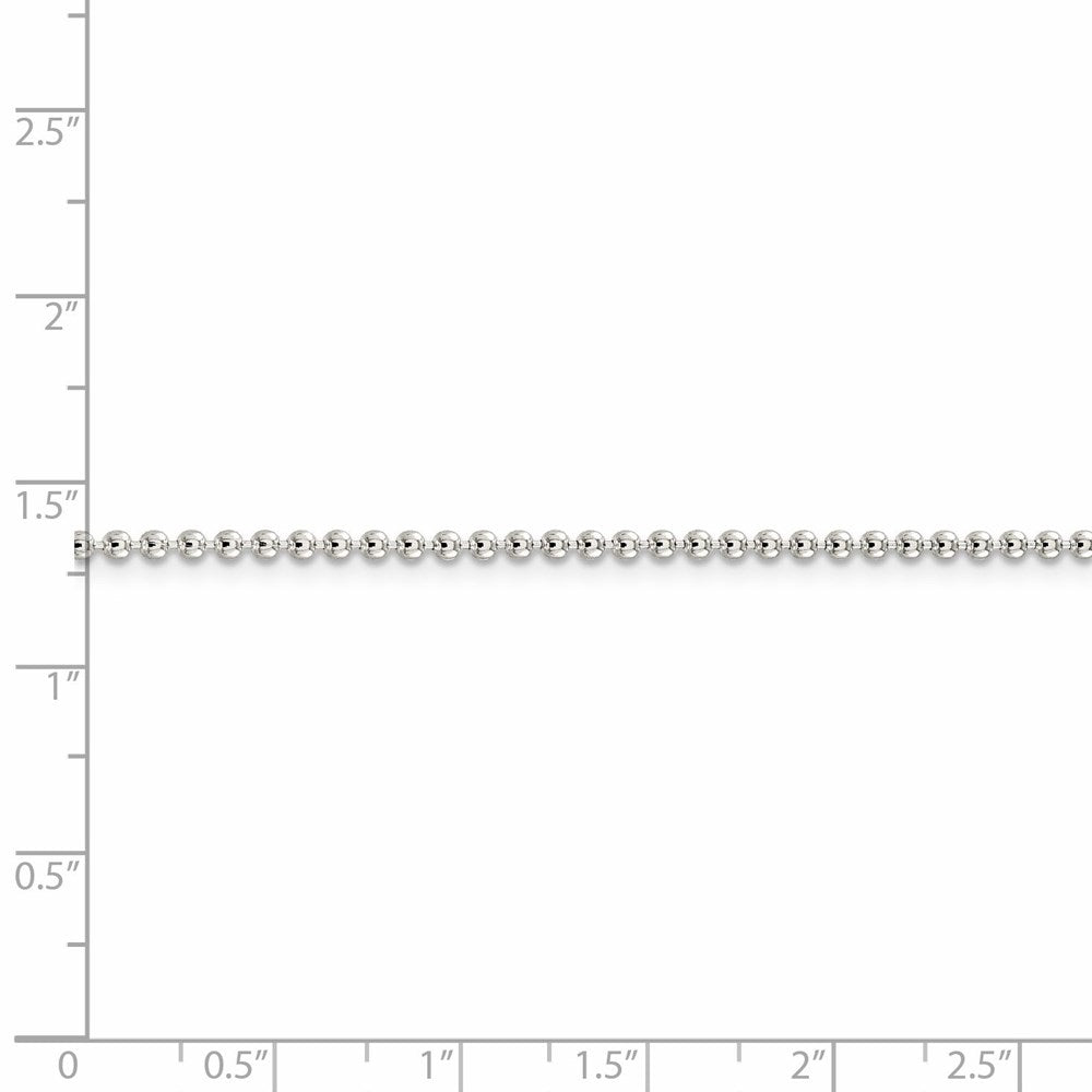 FJC Finejewelers 925 Sterling Silver Ball Beaded Chain 18 Inches x 2 mm
