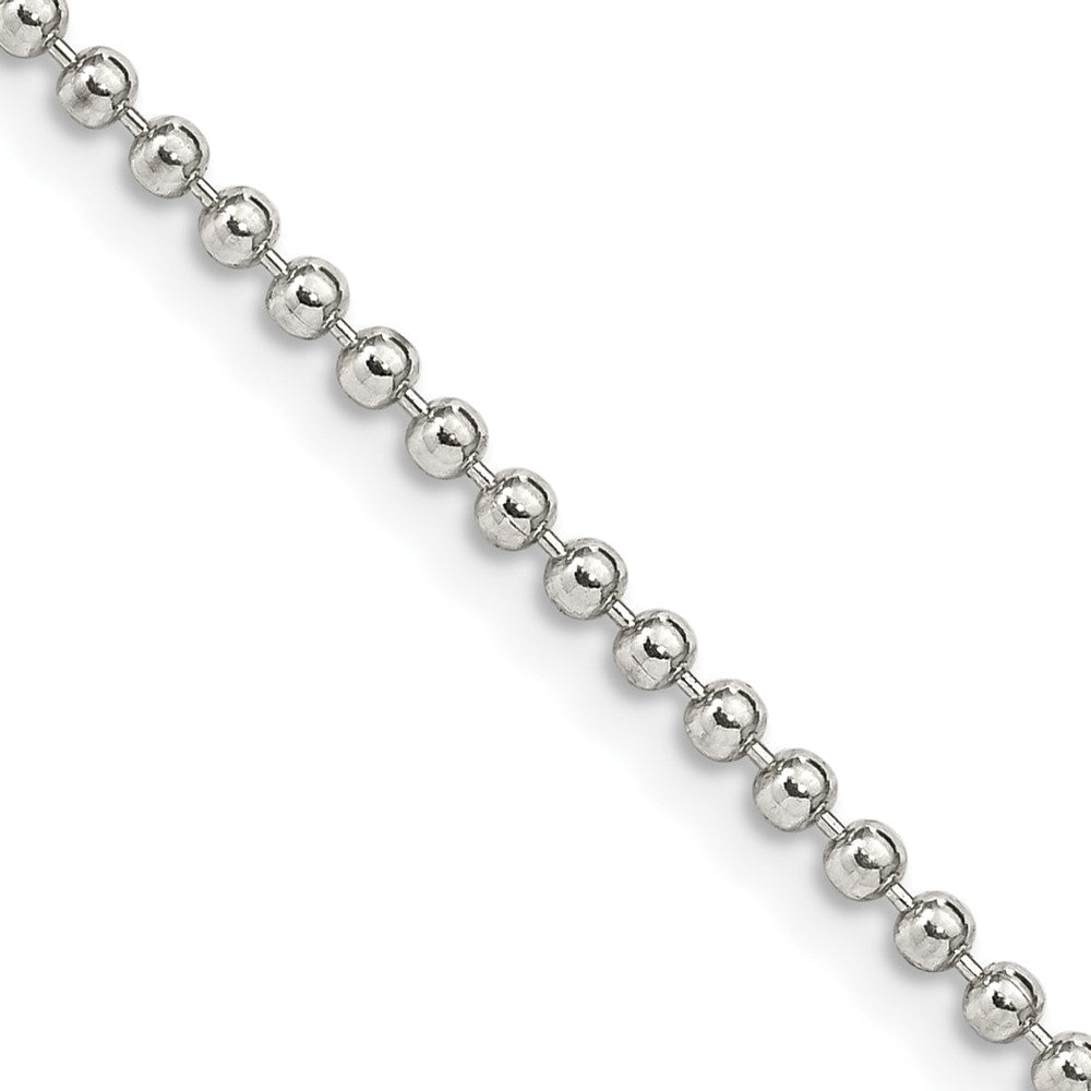 FJC Finejewelers 925 Sterling Silver Ball Beaded Chain 18 Inches x 2 mm