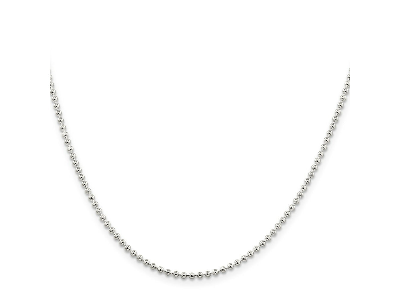 FJC Finejewelers 925 Sterling Silver Ball Beaded Chain 20 Inches x 2 mm
