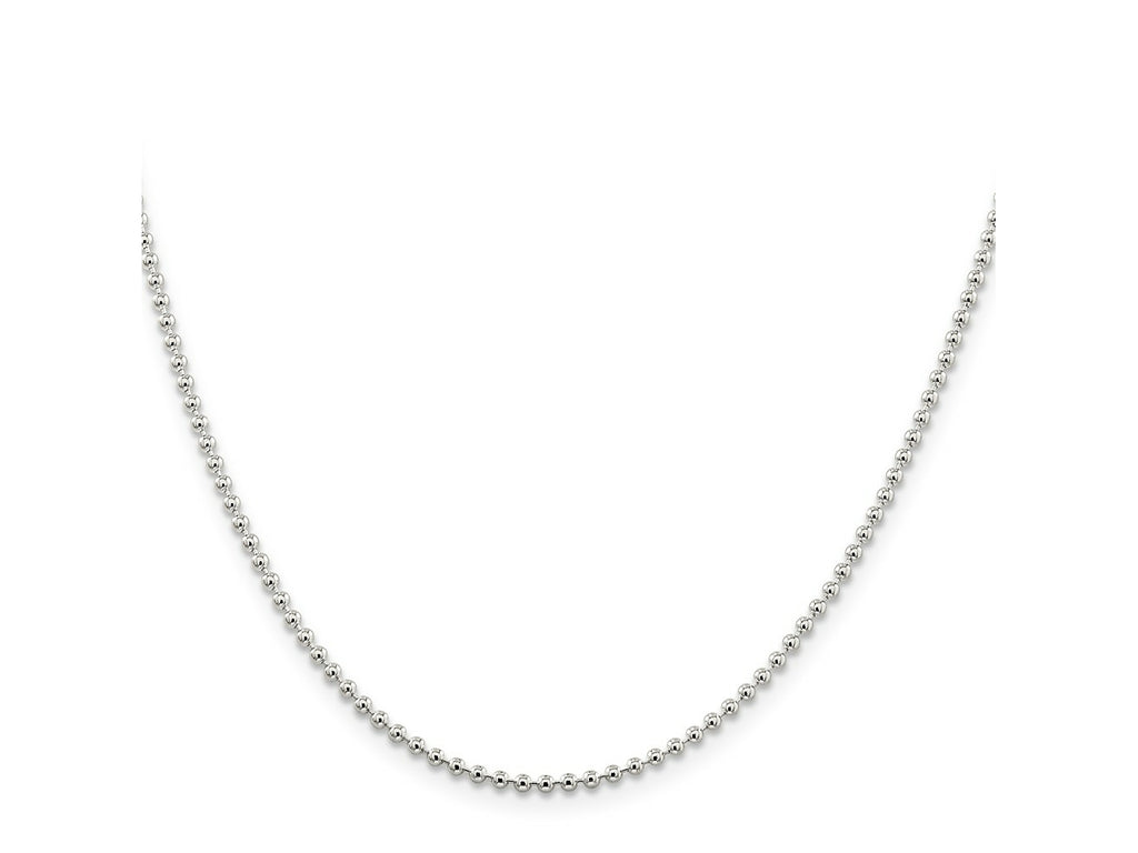FJC Finejewelers 925 Sterling Silver Ball Beaded Chain 22 Inches x 2 mm