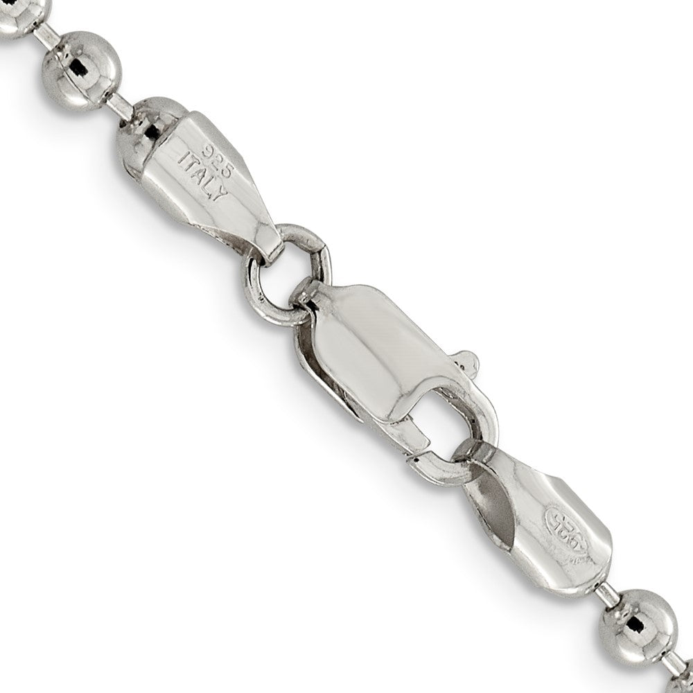 FJC Finejewelers 925 Sterling Silver Ball Beaded Chain 22 Inches x 4 mm