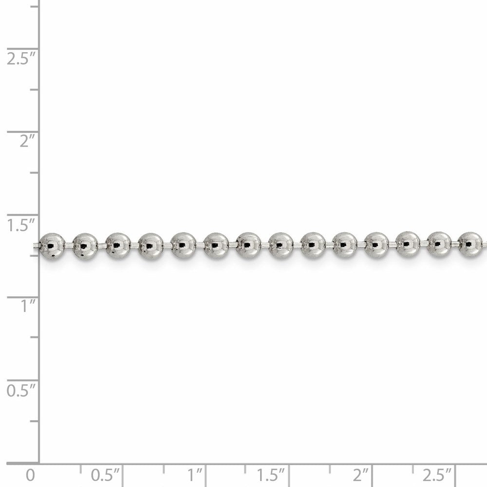 FJC Finejewelers 925 Sterling Silver Ball Beaded Chain 24 Inches x 4 mm