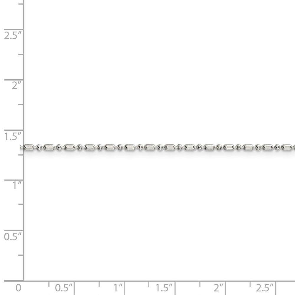 FJC Finejewelers 925 Sterling Silver Ball 1.5mm Fancy Beaded Chain Anklet 10 Inches x 1 mm