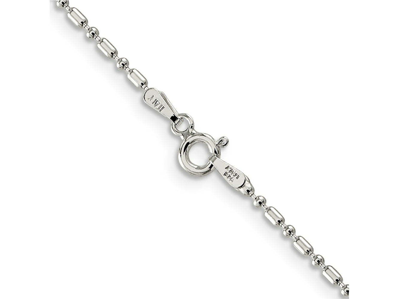 FJC Finejewelers 925 Sterling Silver Ball 1.5mm Fancy Beaded Chain Anklet 10 Inches x 1 mm