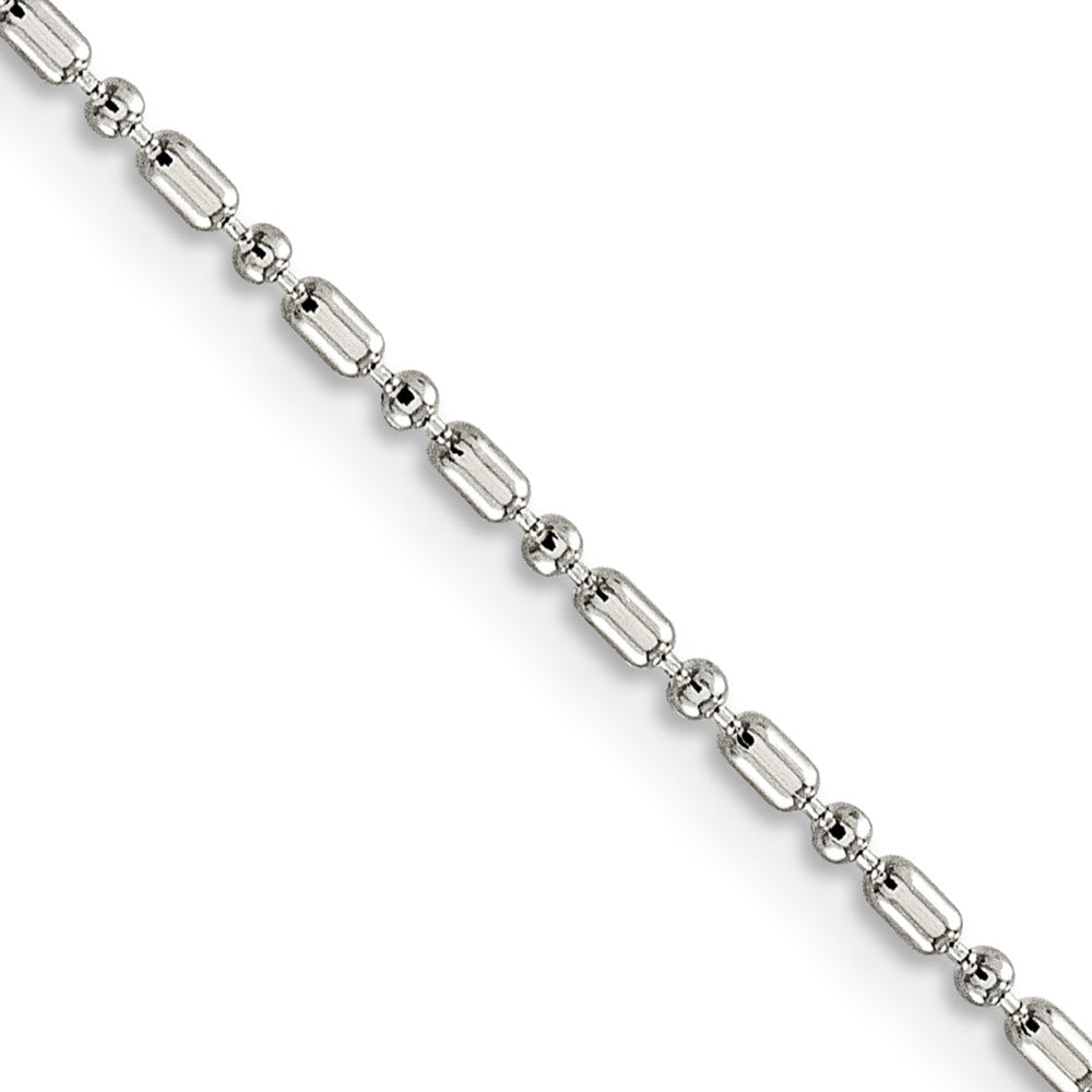 FJC Finejewelers 925 Sterling Silver Ball Fancy Beaded Chain 18 Inches x 1.5 mm
