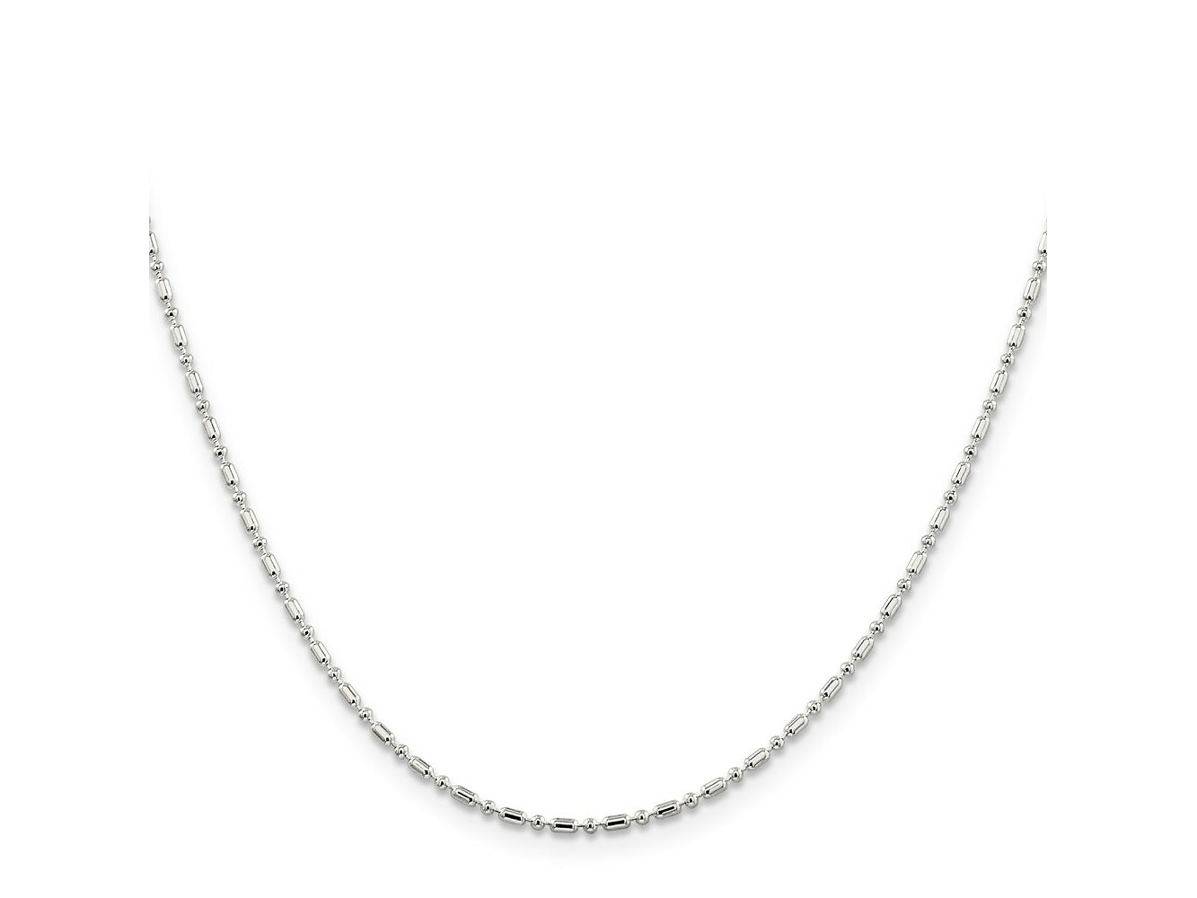FJC Finejewelers 925 Sterling Silver Ball Fancy Beaded Chain 30 Inches x 1.5 mm