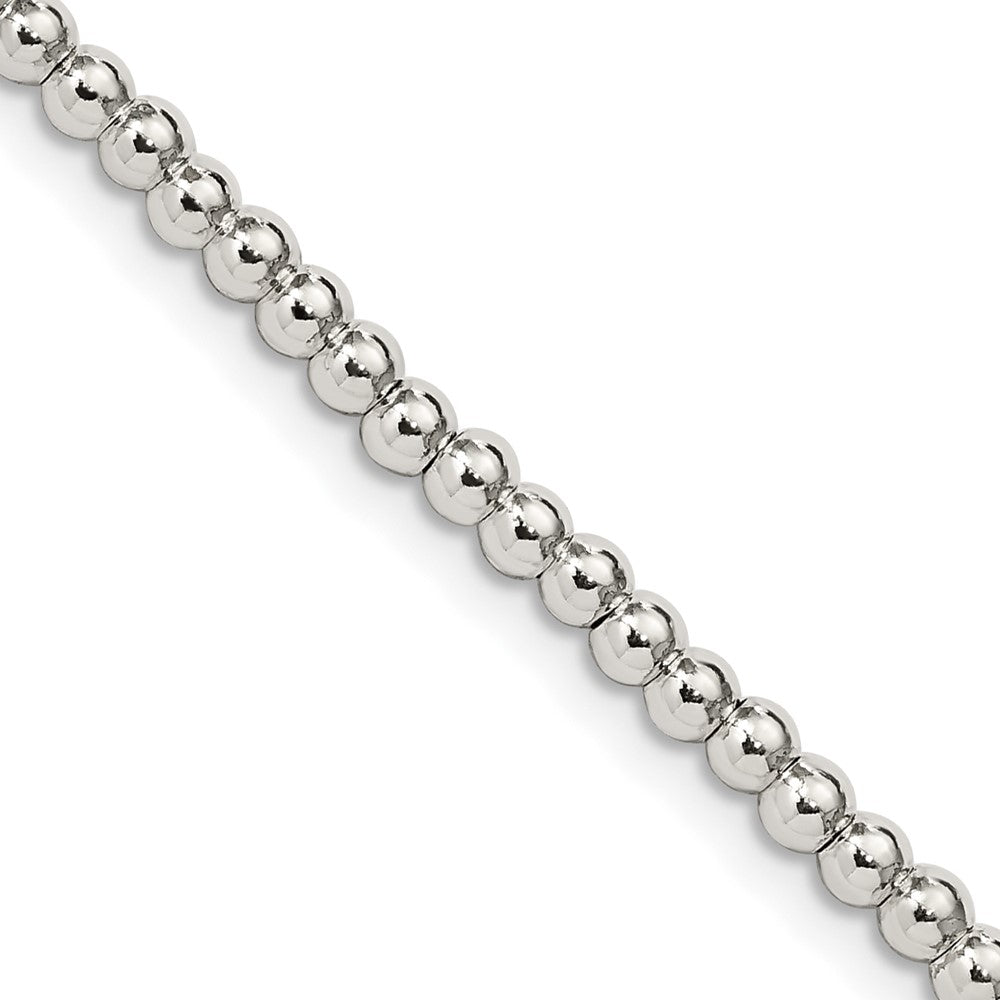 FJC Finejewelers 925 Sterling Silver Ball Beads on Box Chain 18 Inches x 3 mm