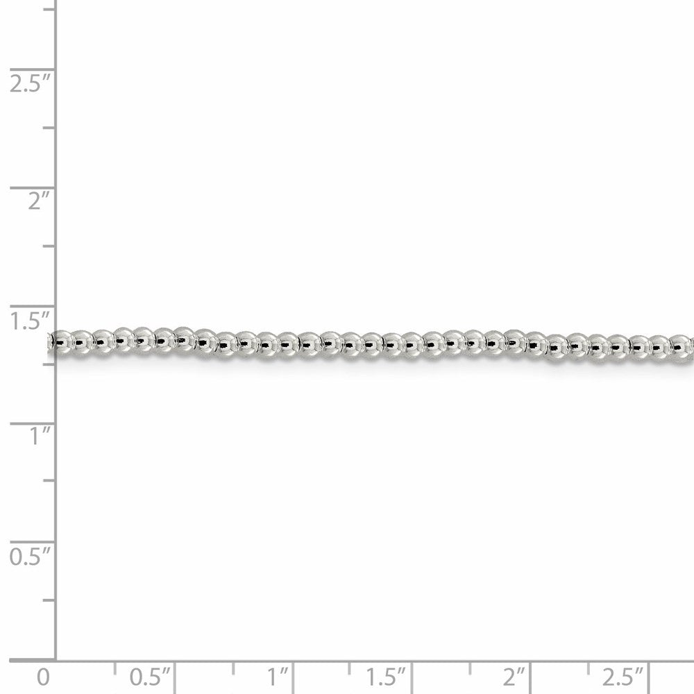 FJC Finejewelers 925 Sterling Silver Ball Beads on Box Chain 20 Inches x 3 mm