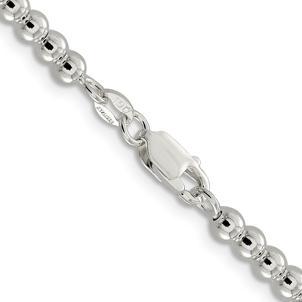 FJC Finejewelers 925 Sterling Silver Ball Beads on Box Chain 18 Inches x 4 mm
