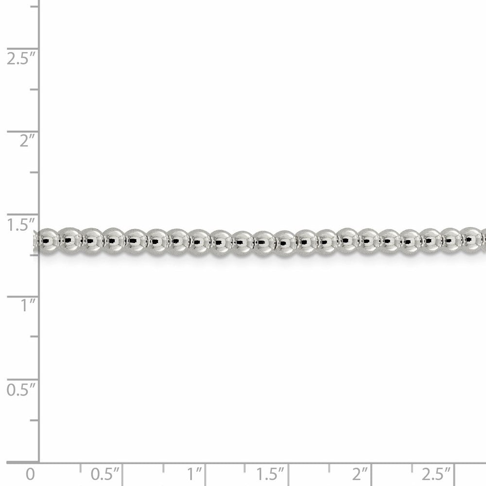 FJC Finejewelers 925 Sterling Silver Ball Beads on Box Chain 18 Inches x 4 mm