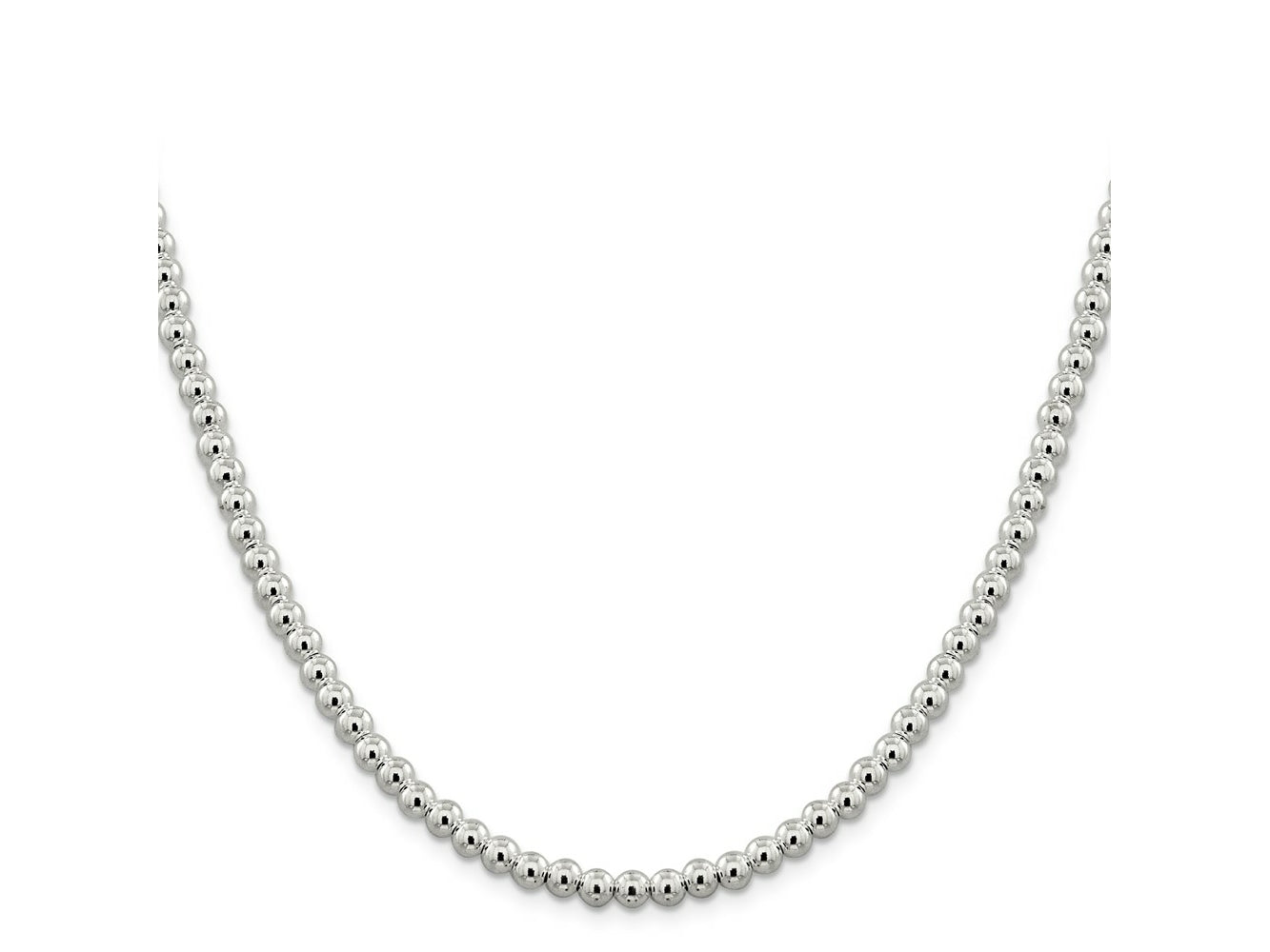 FJC Finejewelers 925 Sterling Silver Ball Beads on Box Chain 20 Inches x 5 mm