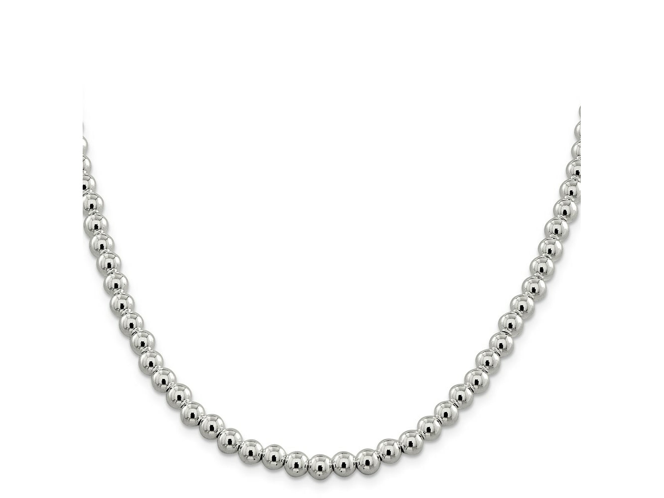FJC Finejewelers 925 Sterling Silver Ball Beads on Box Chain 18 Inches x 6.1 mm