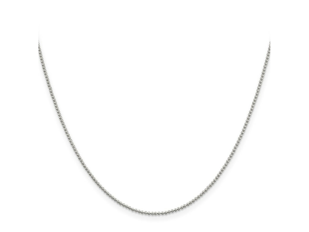 FJC Finejewelers 925 Sterling Silver Ball Beaded Chain 18 Inches x 1.25 mm