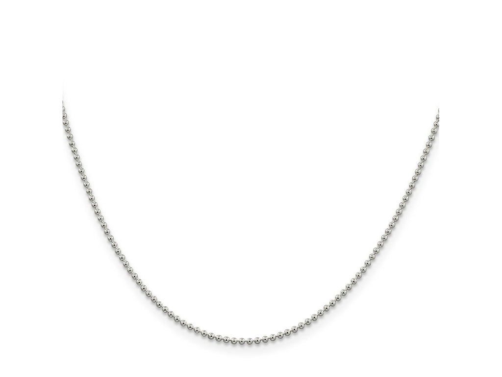 FJC Finejewelers 925 Sterling Silver Ball Beaded Chain 22 Inches x 1.5 mm