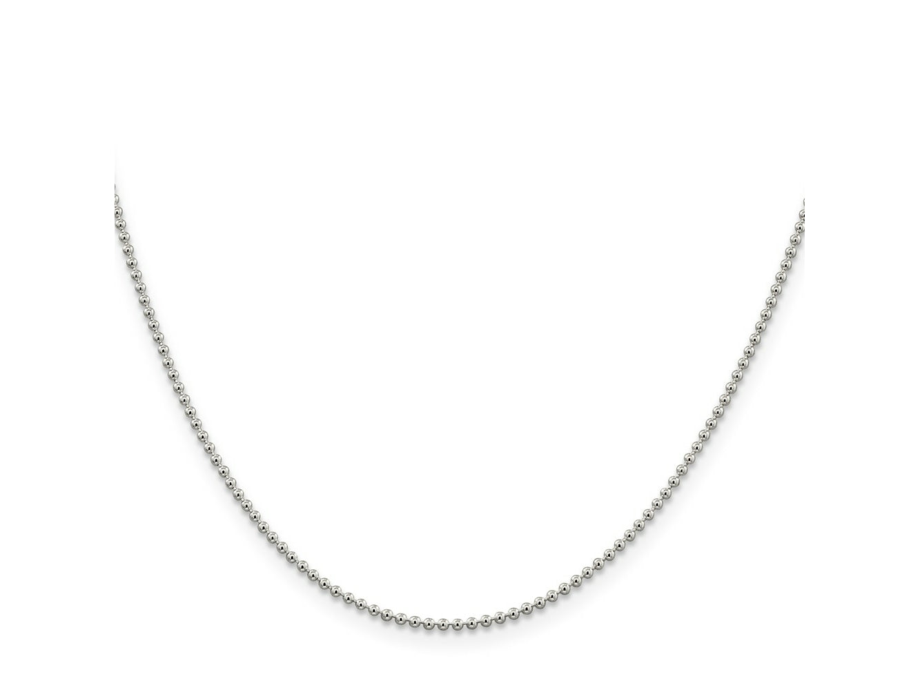 FJC Finejewelers 925 Sterling Silver Ball Beaded Chain 22 Inches x 1.5 mm
