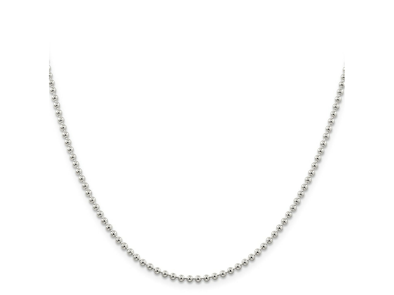 FJC Finejewelers 925 Sterling Silver Ball Beaded Chain 22 Inches x 2.35 mm