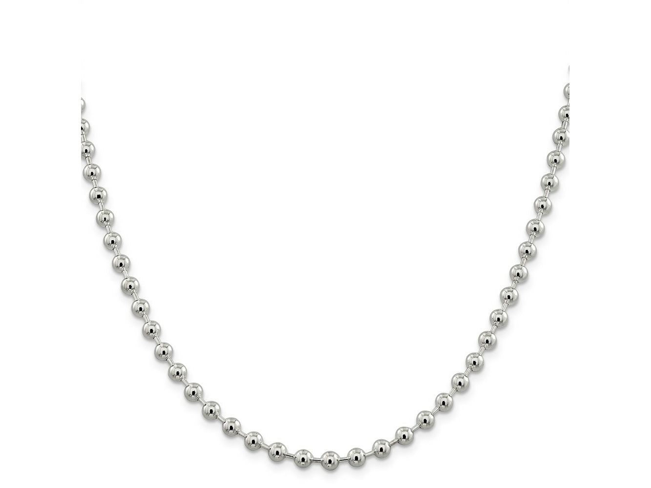 FJC Finejewelers 925 Sterling Silver Ball Beaded Chain 24 Inches x 5 mm