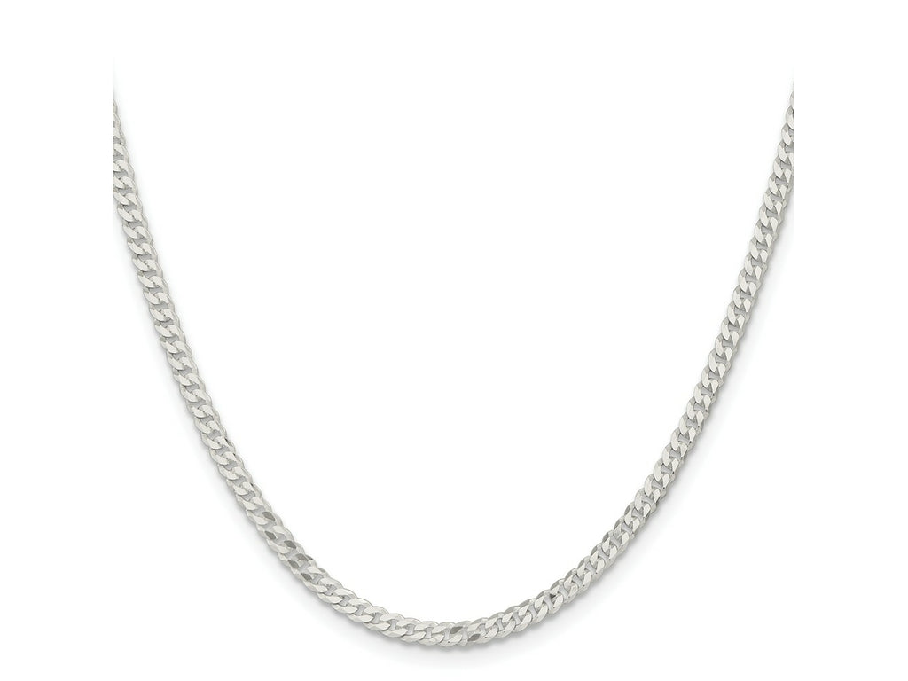 FJC Finejewelers 925 Sterling Silver Flat Curb Chain 26 Inches x 3.15 mm