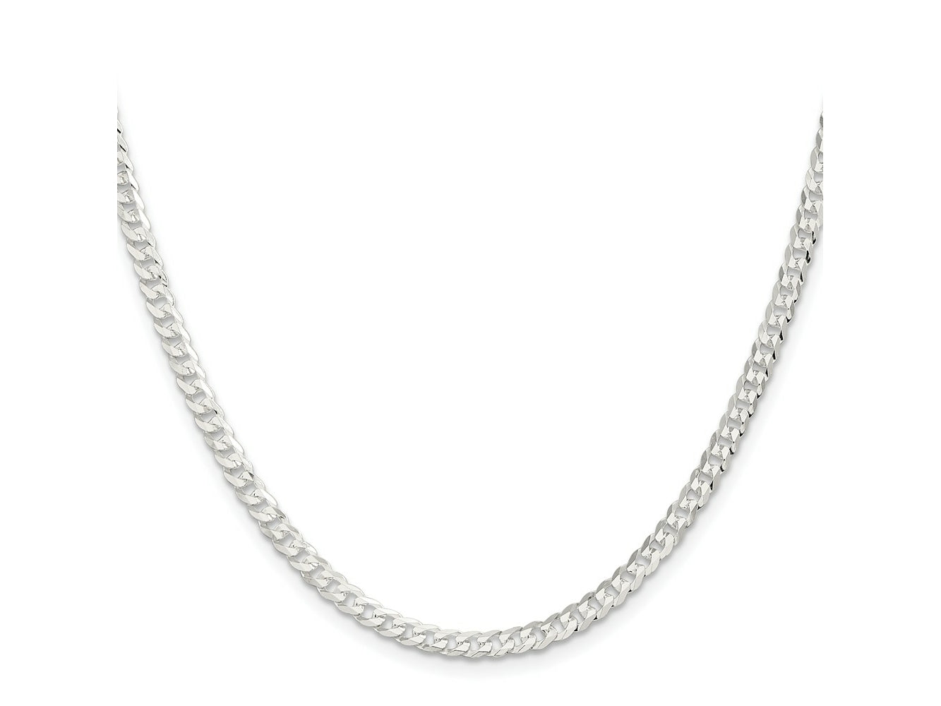 FJC Finejewelers 925 Sterling Silver Flat Curb Chain 16 Inches x 3.8 mm