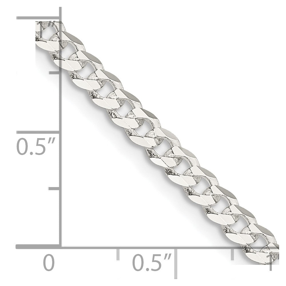 FJC Finejewelers 925 Sterling Silver Flat Curb Chain 30 Inches x 3.8 mm
