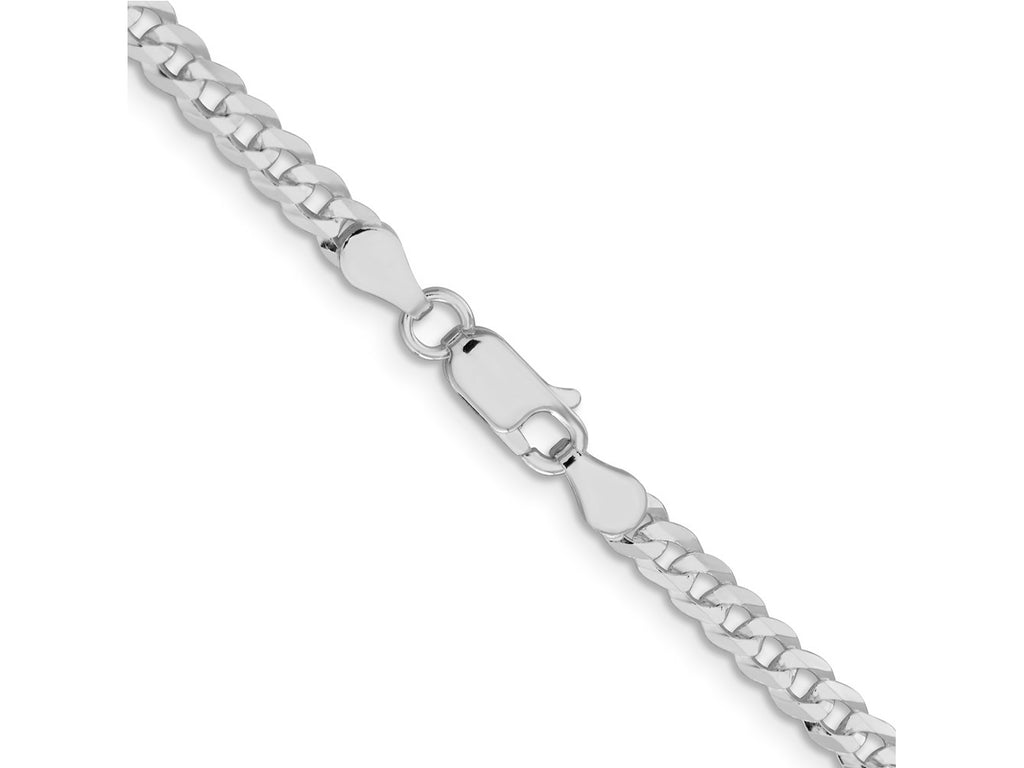 FJC Finejewelers 925 Sterling Silver Flat Curb Chain Bracelet 8 Inches x 3.8 mm