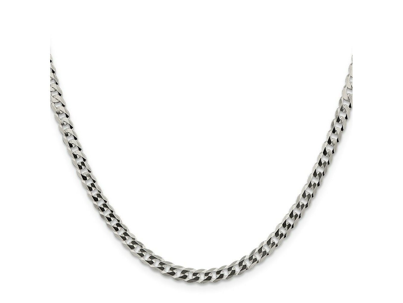 FJC Finejewelers 925 Sterling Silver Flat Curb Chain 22 Inches x 4.5 mm