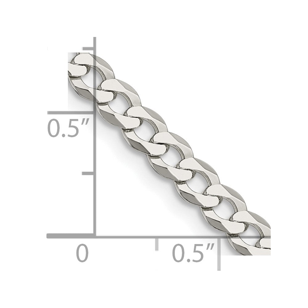 FJC Finejewelers 925 Sterling Silver Flat Curb Chain 26 Inches x 4.5 mm